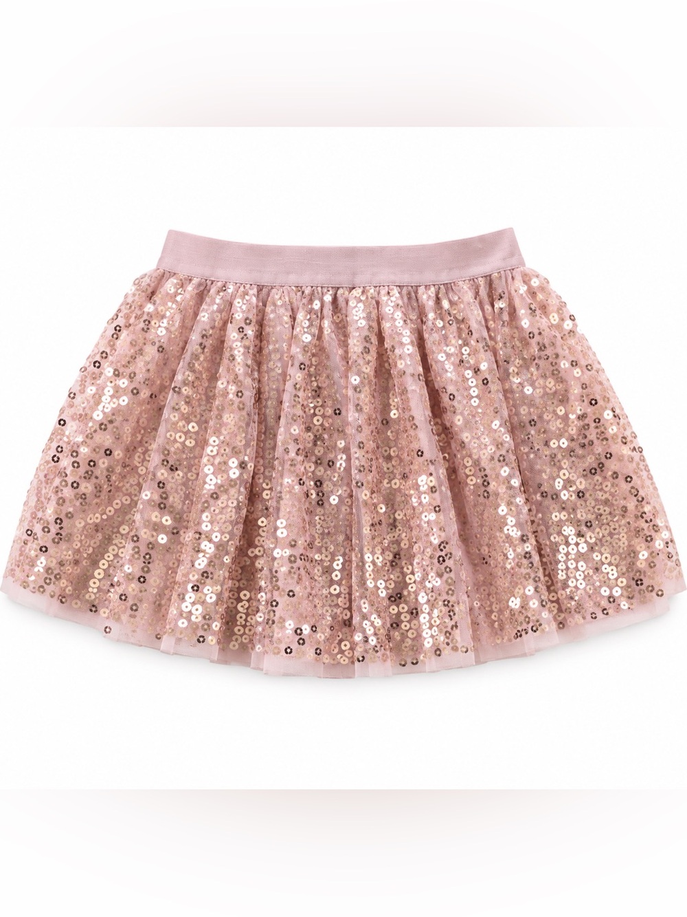 Joe Fresh Rose Gold Sequin Tulle Skirt
